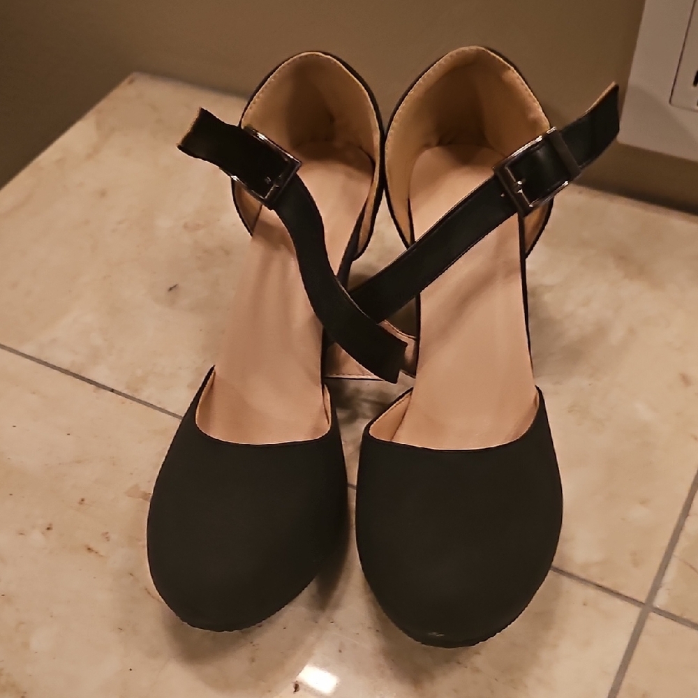 Black Ankle-Strap Heels